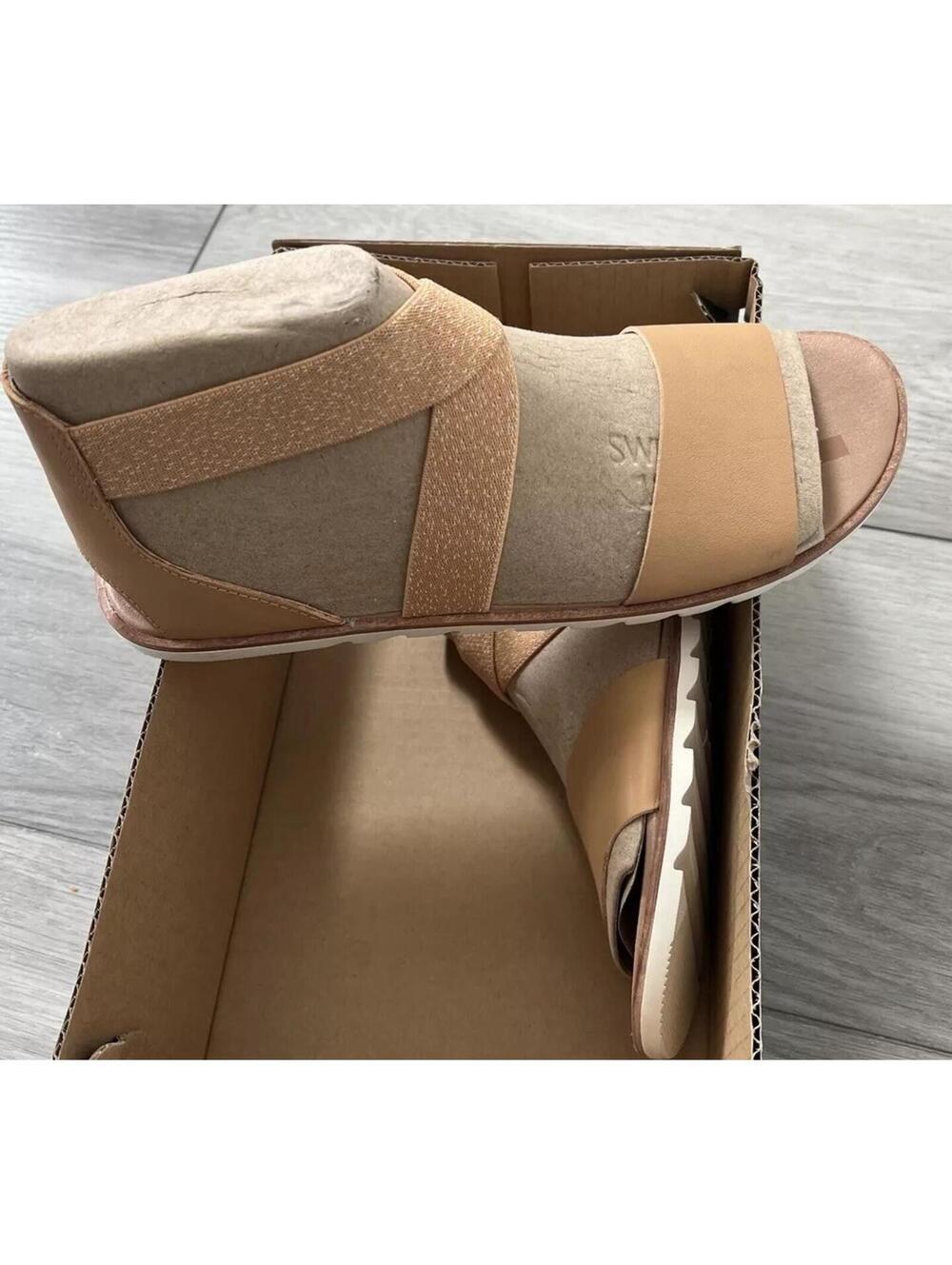 SOREL ELLA II SANDAL IN HONEST BEIGE/CHALK SIZE 11 - Picture 1 of 2